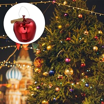 クリスマス　飾り　装飾　キャンドルスタンド　りんご モチーフ　豪華 Amazon.co.jp: FOMIYES 48ピース クリスマスりんごオーナメント